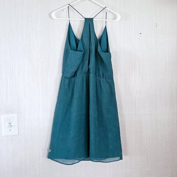 Roxy Polka Dot Strappy Dress - Teal - size L - EUC - Picture 2 of 7